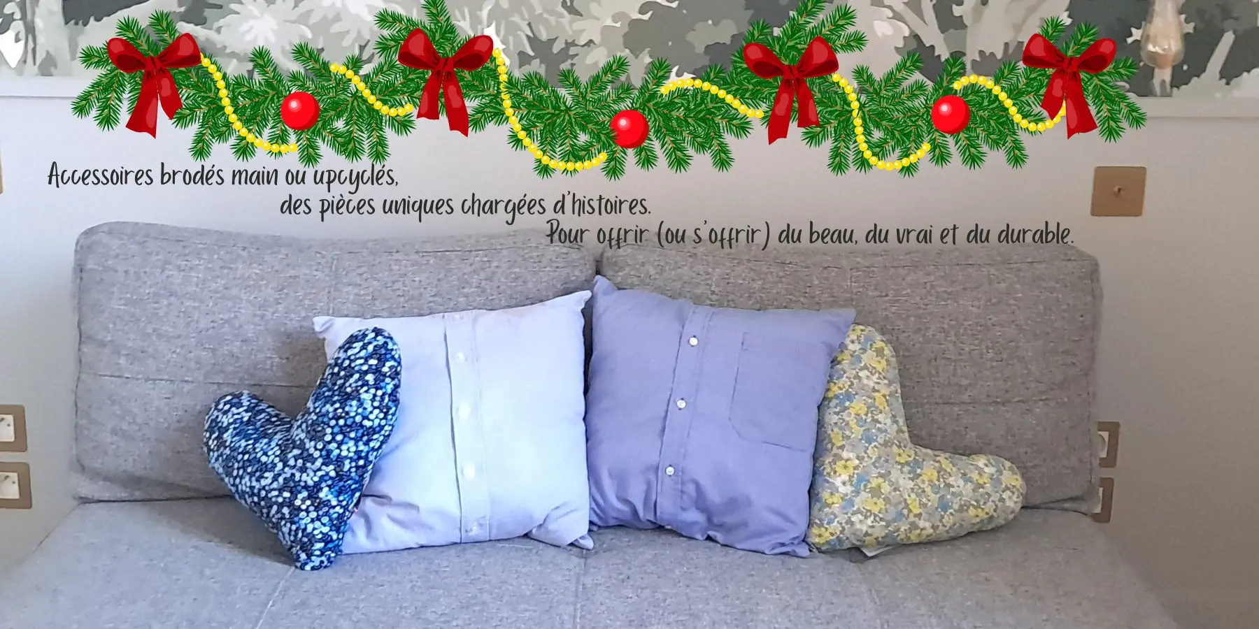 Couverture coussin noel
