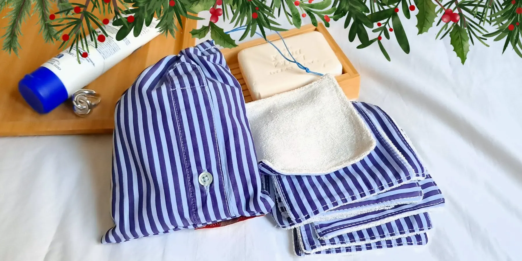 Couverture lingette et pochon noel