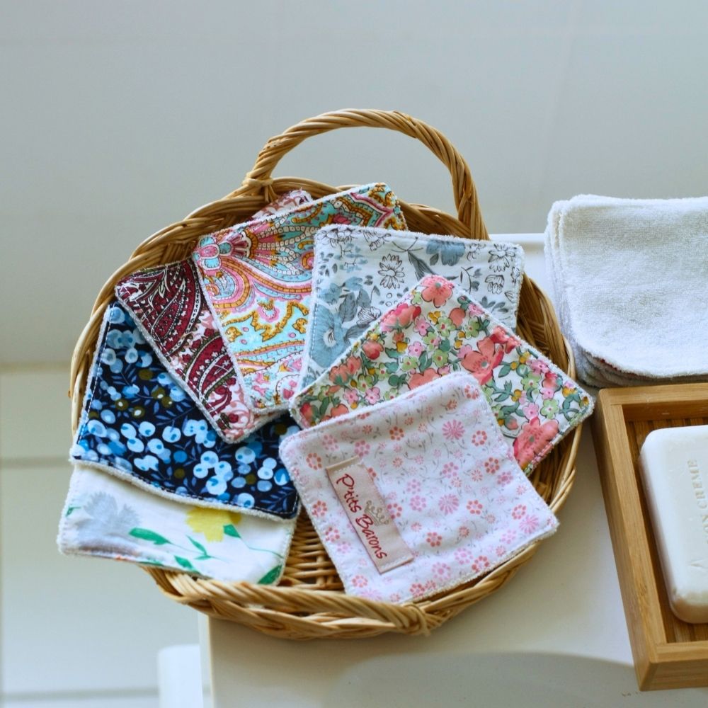 Lot de 7 lingettes lavables upcyclées