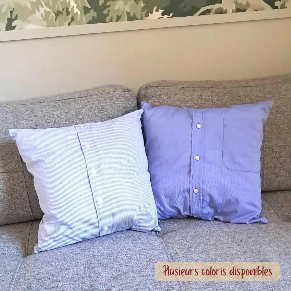 Coussin déhoussable chemise
